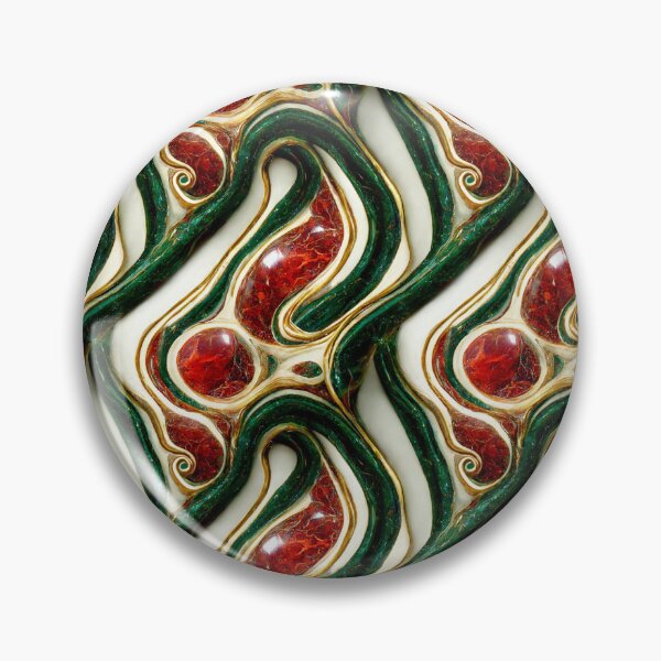 Item preview, Green gold red marble pattern, Intricate marbling pattern designed and sold by TreasuryOE.