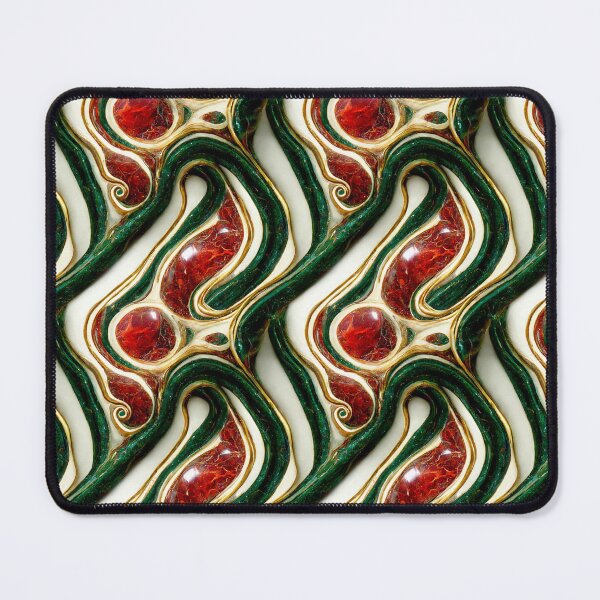 Item preview, Green gold red marble pattern, Intricate marbling pattern designed and sold by TreasuryOE.