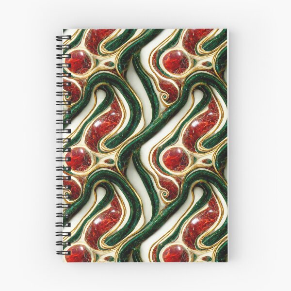 Item preview, Green gold red marble pattern, Intricate marbling pattern designed and sold by TreasuryOE.