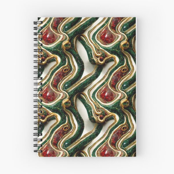 Item preview, Green gold red marble pattern, Intricate marbling pattern designed and sold by TreasuryOE.