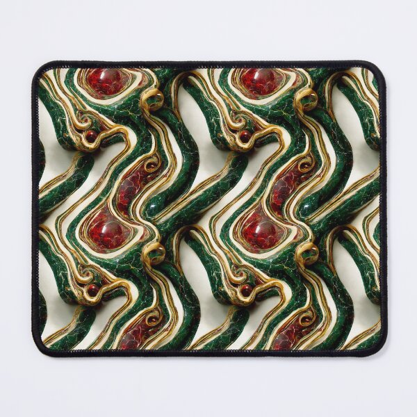 Item preview, Green gold red marble pattern, Intricate marbling pattern designed and sold by TreasuryOE.