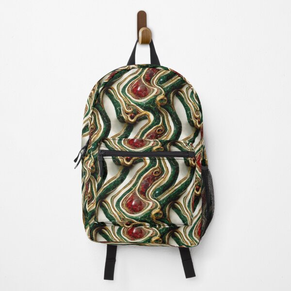 Item preview, Green gold red marble pattern, Intricate marbling pattern designed and sold by TreasuryOE.