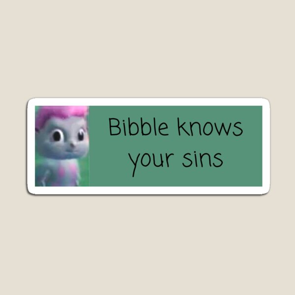 Bibble knows your sins Sticker for Sale by lunchboxcrayon