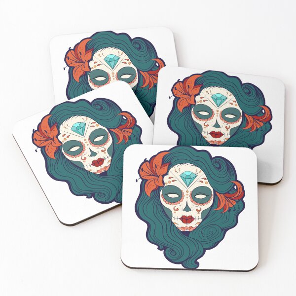 Item preview, Day Of The Dead Skull designed and sold by Ink Bloom Studio ⭐⭐⭐⭐⭐.
