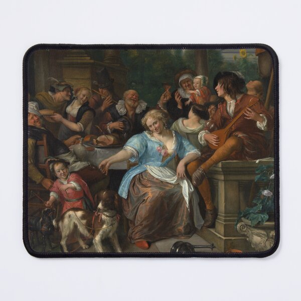 Item preview, Merry Company on a Terrace | Jan Steen | 1670 Dutch Golden Age Art designed and sold by CJET.
