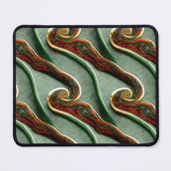 Item preview, Green gold red marble pattern, Intricate marbling pattern designed and sold by TreasuryOE.