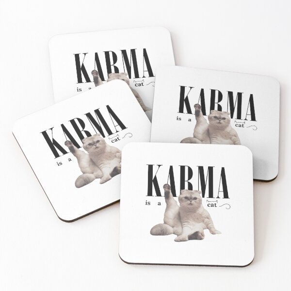 Item preview, "Karma is a cat" Meredith Taylor Swift Midnights Album designed and sold by sapphiretears.