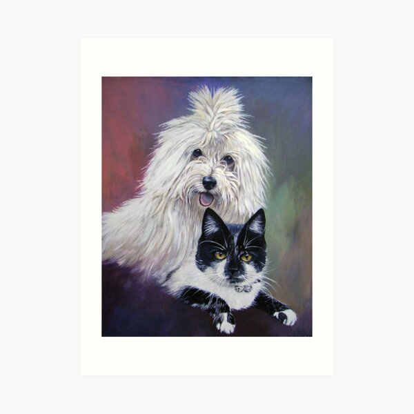 Shine and Puss Art Print