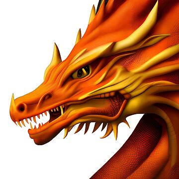 Artwork thumbnail, Orange Chinese Dragon by dragynrain