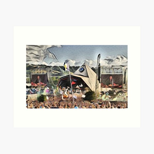 Item preview, Glastonbury Festival Pyramid Stage Artwork designed and sold by unitydesigneu.