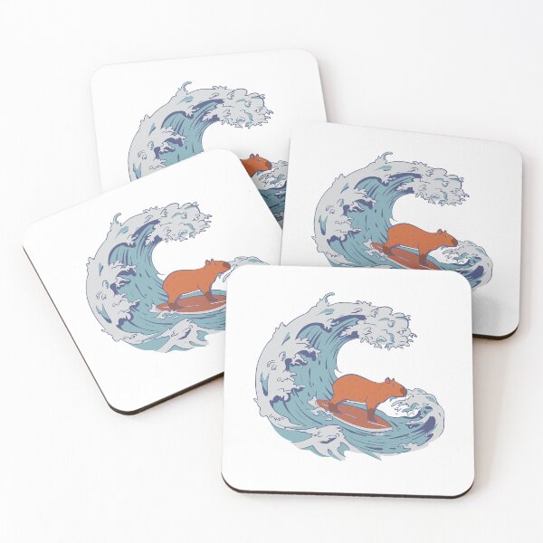 Item preview, Funny Cute Giant Capybara Japanese Wave  designed and sold by MrEddie10.