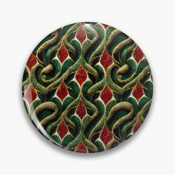 Item preview, Green gold red marble pattern, Intricate marbling pattern designed and sold by TreasuryOE.