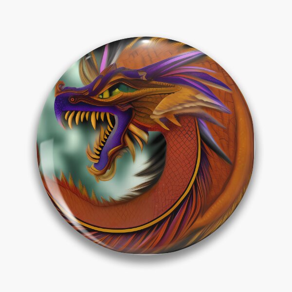 Item preview, Orange and Purple Chinese Dragon designed and sold by dragynrain.