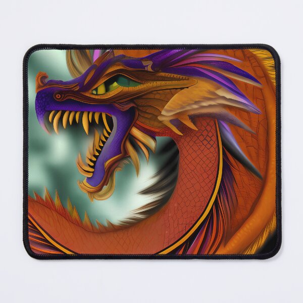 Item preview, Orange and Purple Chinese Dragon designed and sold by dragynrain.