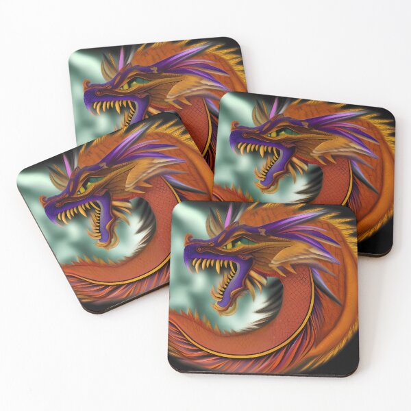Item preview, Orange and Purple Chinese Dragon designed and sold by dragynrain.