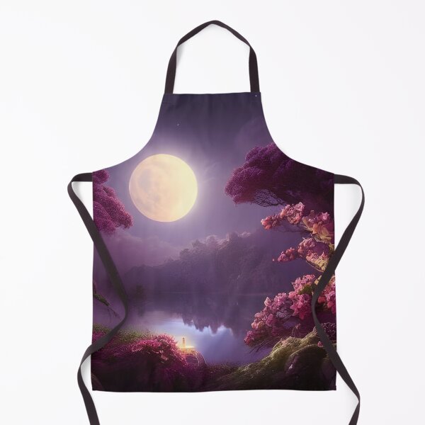 Item preview, Moonscape with purple flowers designed and sold by museumgirl24.