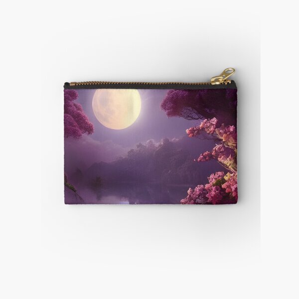 Item preview, Moonscape with purple flowers designed and sold by museumgirl24.