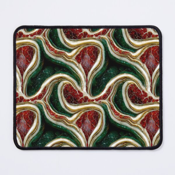 Item preview, Green gold red marble pattern, Intricate marbling pattern designed and sold by TreasuryOE.