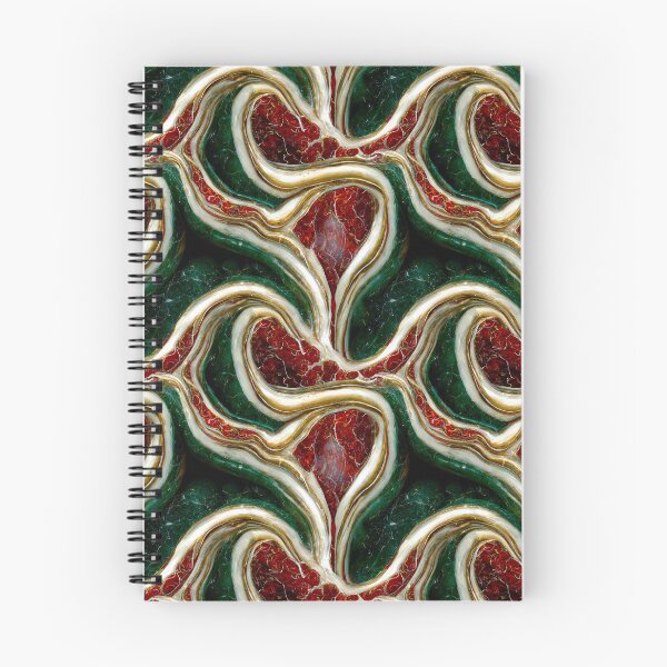 Item preview, Green gold red marble pattern, Intricate marbling pattern designed and sold by TreasuryOE.