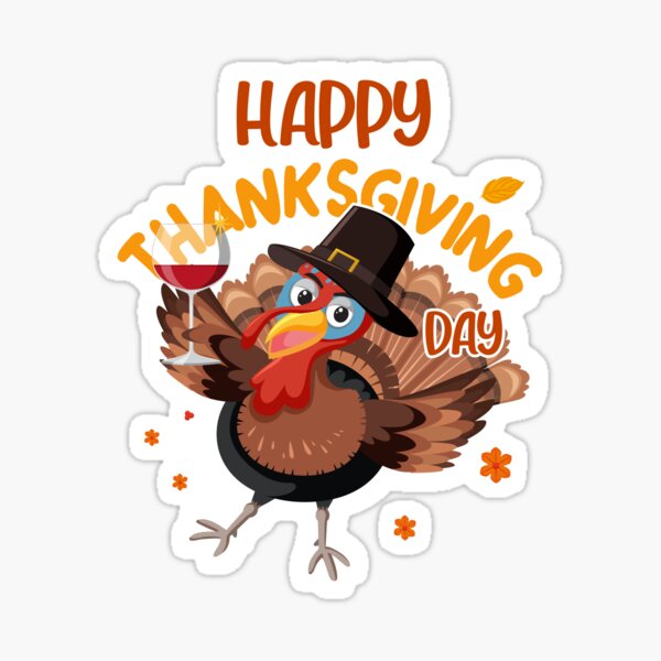 Happy Thanksgiving Friends Stickers - Turkey, Acorn, Pumpkin and Corn –  Chickabug