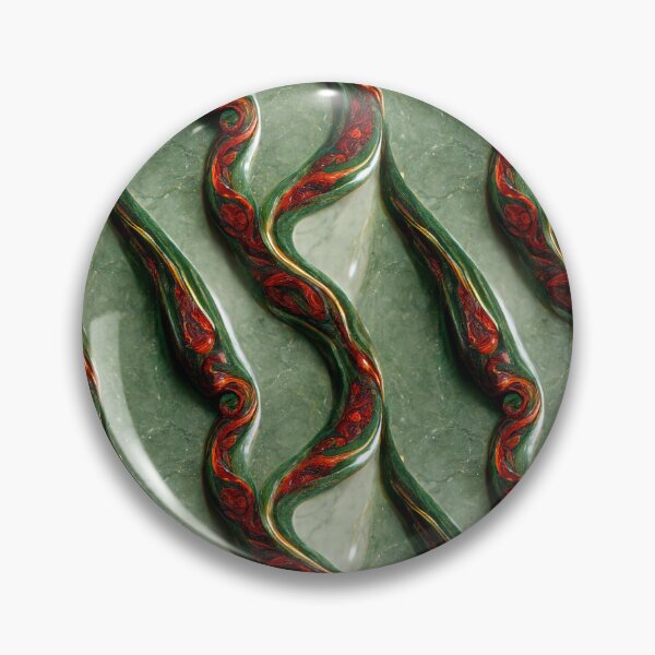 Item preview, Green gold red marble pattern, Intricate marbling pattern designed and sold by TreasuryOE.