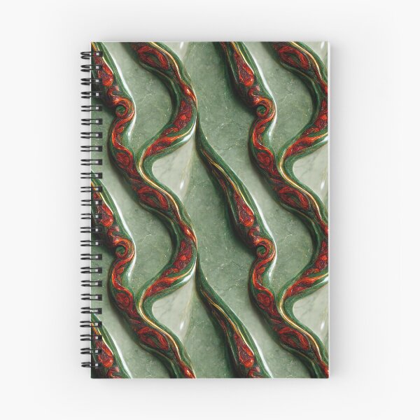 Item preview, Green gold red marble pattern, Intricate marbling pattern designed and sold by TreasuryOE.