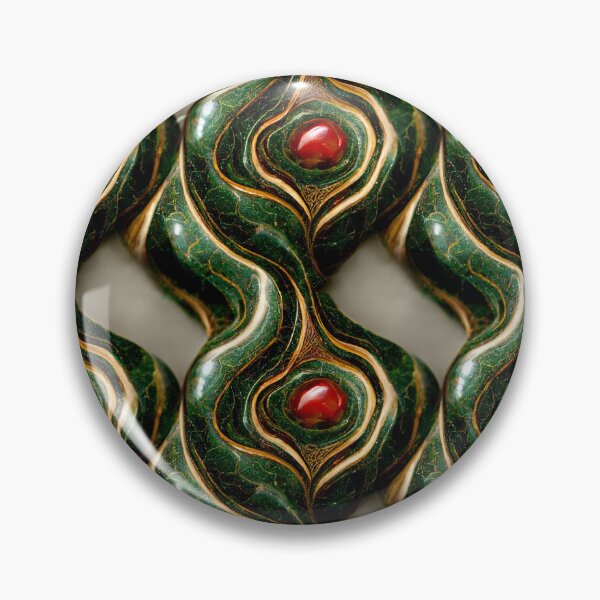 Item preview, Green gold red marble pattern, Intricate marbling pattern designed and sold by TreasuryOE.