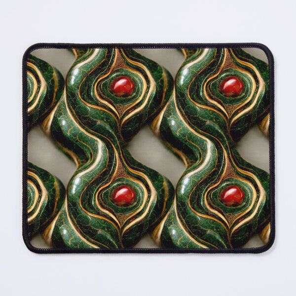 Item preview, Green gold red marble pattern, Intricate marbling pattern designed and sold by TreasuryOE.