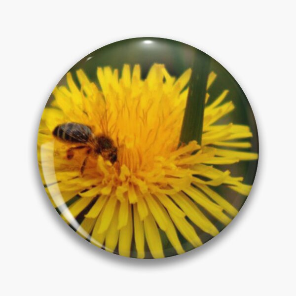 Item preview, bee on a dandelion designed and sold by Francespoppy.
