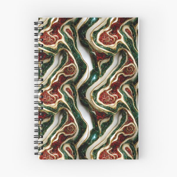 Item preview, Green gold red marble pattern, Intricate marbling pattern designed and sold by TreasuryOE.