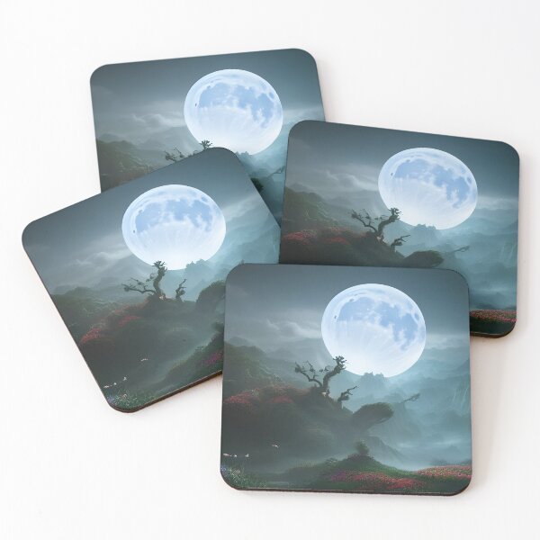 Item preview, Moonscape with flowers designed and sold by museumgirl24.
