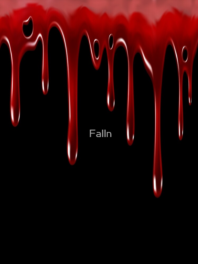 "Blood Dripping Black" T-shirt by Falln | Redbubble