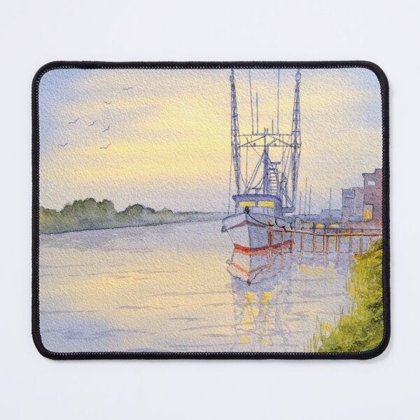 Item preview, The Shrimp Boat Docks Apalachicola Florida designed and sold by William Holkham.
