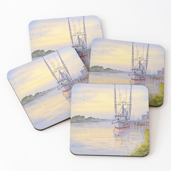 Item preview, The Shrimp Boat Docks Apalachicola Florida designed and sold by William Holkham.