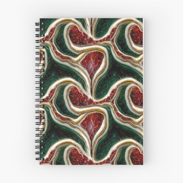 Item preview, Green gold red marble pattern, Intricate marbling pattern designed and sold by TreasuryOE.