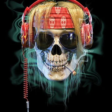 Artwork thumbnail, Skull Rocker-Red DJ by DavidPenfound