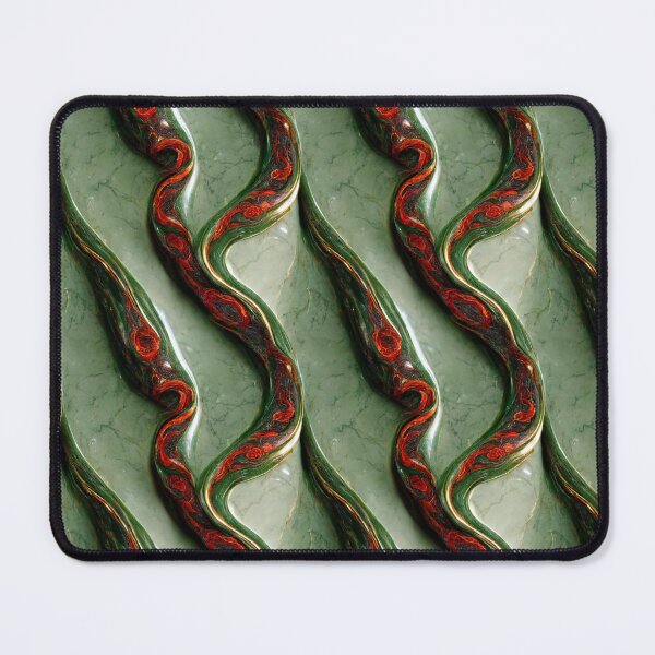 Item preview, Green gold red marble pattern, Intricate marbling pattern designed and sold by TreasuryOE.
