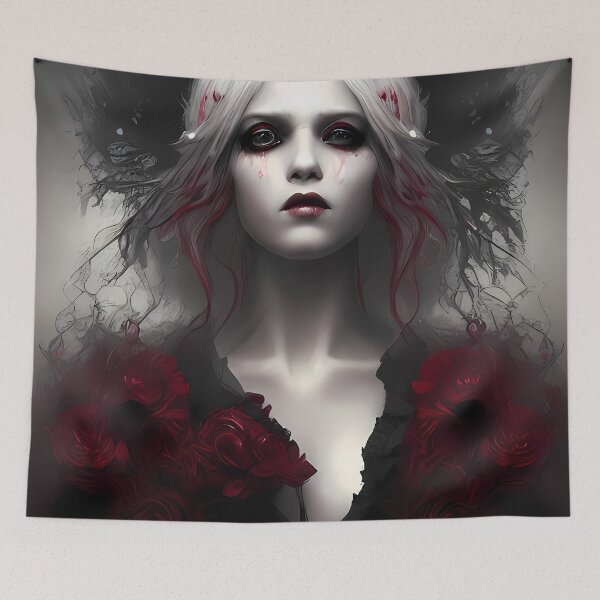 Item preview, Seductive Vampire Lady with Roses designed and sold by Teescayl.