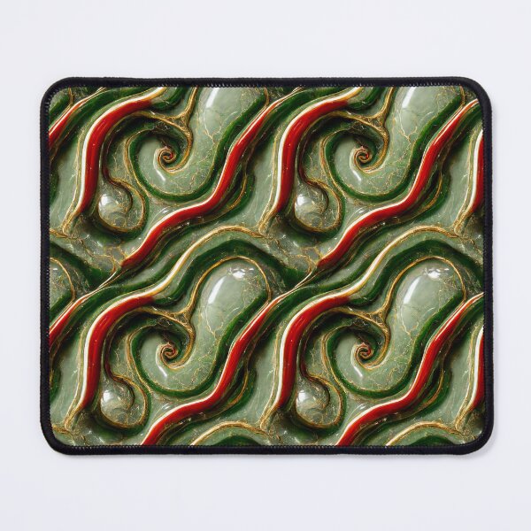 Item preview, Green gold red marble pattern, Intricate marbling pattern designed and sold by TreasuryOE.