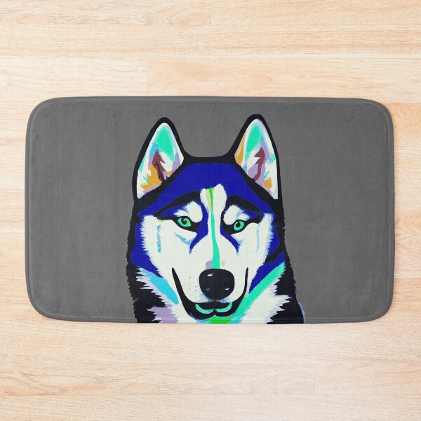 Item preview, A vibrant and striking Siberian Husky in a Pop Art style. designed and sold by dogpopart.