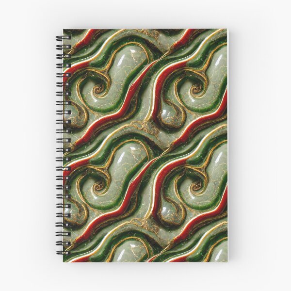 Item preview, Green gold red marble pattern, Intricate marbling pattern designed and sold by TreasuryOE.