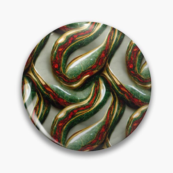 Item preview, Green gold red marble pattern, Intricate marbling pattern designed and sold by TreasuryOE.