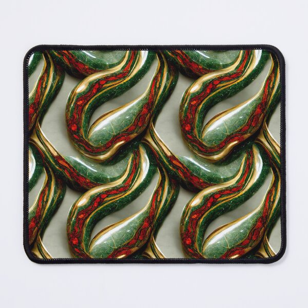 Item preview, Green gold red marble pattern, Intricate marbling pattern designed and sold by TreasuryOE.