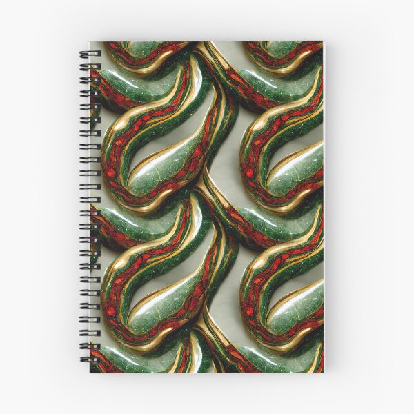 Item preview, Green gold red marble pattern, Intricate marbling pattern designed and sold by TreasuryOE.