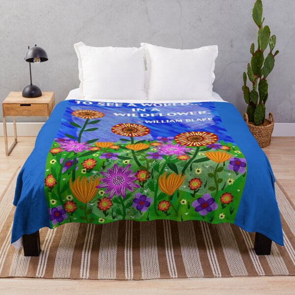 Item preview, Radical Feminist Humanist Quote - To See A World... In A WildFlower - William Blake designed and sold by LethalPixieDust.