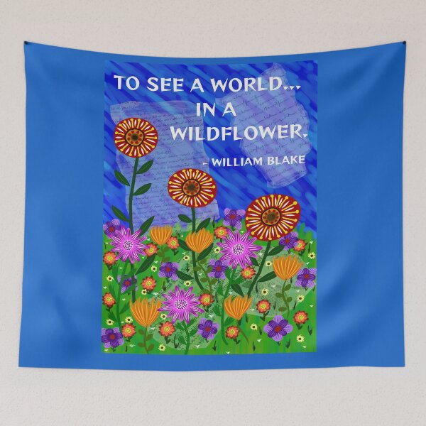Item preview, Radical Feminist Humanist Quote - To See A World... In A WildFlower - William Blake designed and sold by LethalPixieDust.