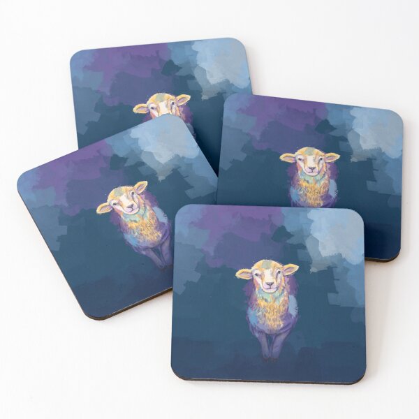 Item preview, Sheep Portrait - Abstract Animal Painting designed and sold by Flo Art Studio.