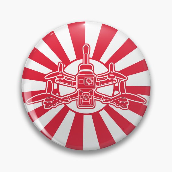 Item preview, Quadcopter with Japanese Sun Background For Drone Lovers designed and sold by funpix-shop.