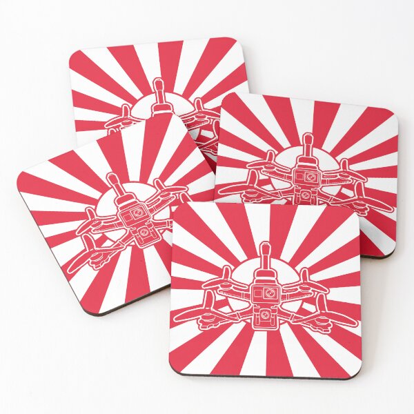 Item preview, Quadcopter with Japanese Sun Background For Drone Lovers designed and sold by funpix-shop.