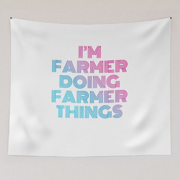 Item preview, I'm Farmer Doing Farmer Things Retro Neon designed and sold by SVPOD.